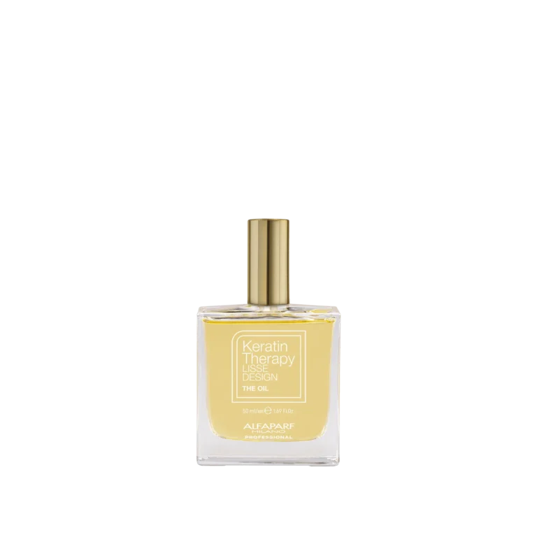 Alfaparf Milano Keratin Therapy Lisse Design hair oil bottle.