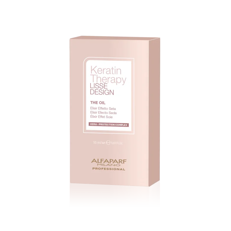Keratin Therapy Lisse Design The Oil by Alfaparf Milano packaging.